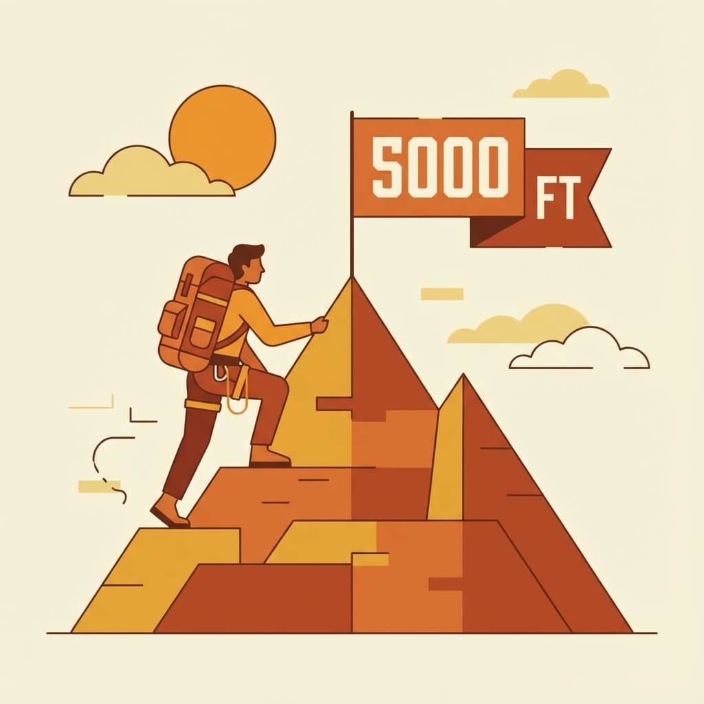 Goal achievement success illustration for completed planning milestones